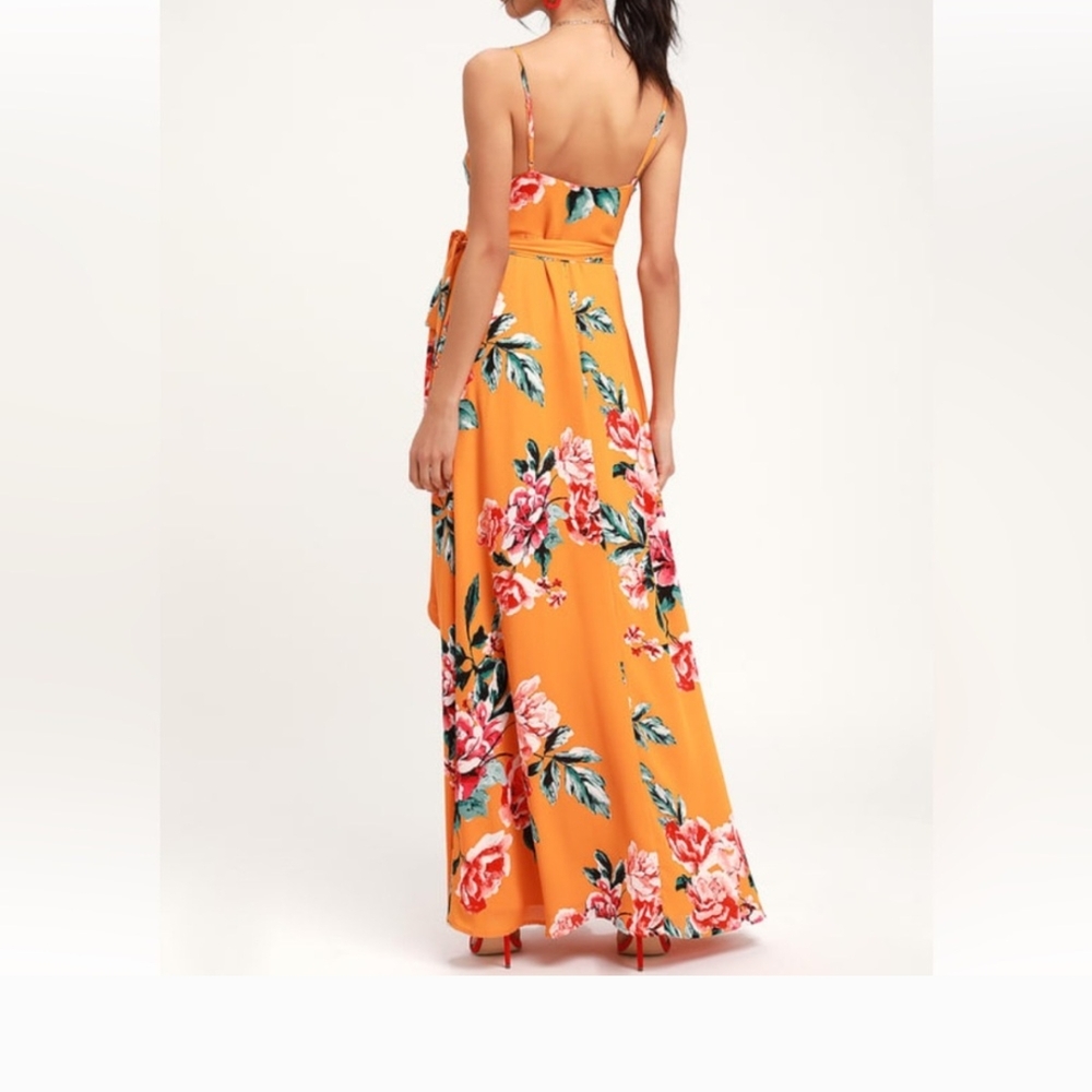 Floral Orange Maxi Dress